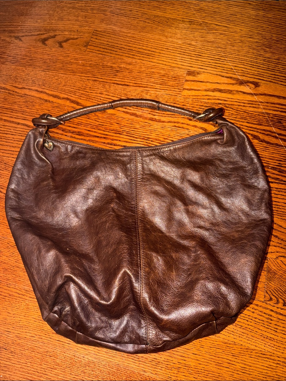 Classic Brown Leather Bag - Solinda